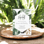 Invitation Plage Végétation tropicale Anniversaire Sweet 16<br><div class="desc">Summer tropical Sweet 16 invitation.</div>