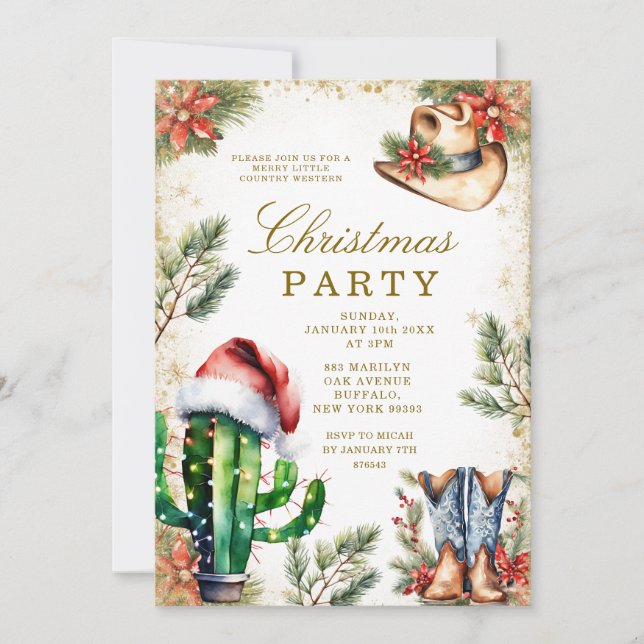 Invitation  Plaid Brunch and Bubbly Gold Bridal Shower  (Devant)