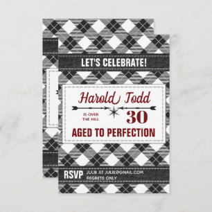 Invitation Plaid Noir Et Blanc Sur La Colline