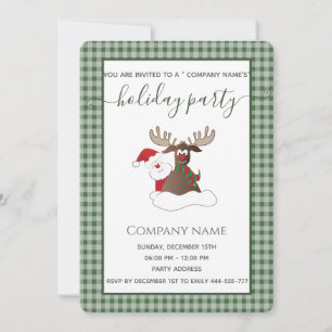 Invitation Plaid Père Noël rendein fête de vacances entrepris