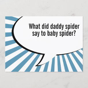 Invitation plaisanterie d'araignée de papa