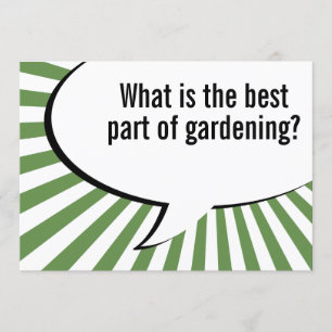 Invitation plaisanterie de jardinage de houes