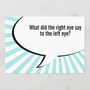 Invitation plaisanterie de nez d'optométriste