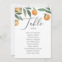 Plan de table Citron Aquarelle pour mariage | Mari