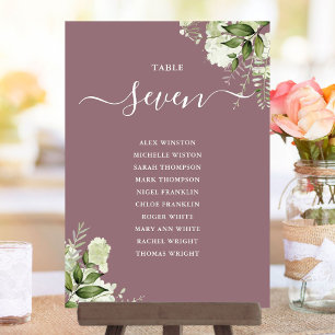 Invitation Plan de table de mariage avec feuillage botanique 