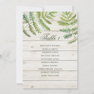 Invitation Plan de table de mariage botanique rustique. Grang