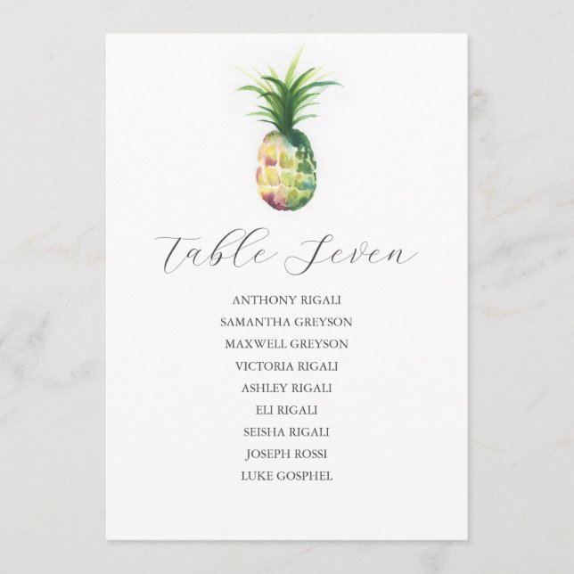 Invitation Plan de table de mariage de destination modèle (Devant)