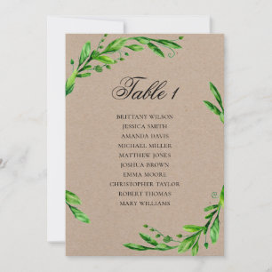 Invitation Plan de table de mariage d'été. Plan de table rust