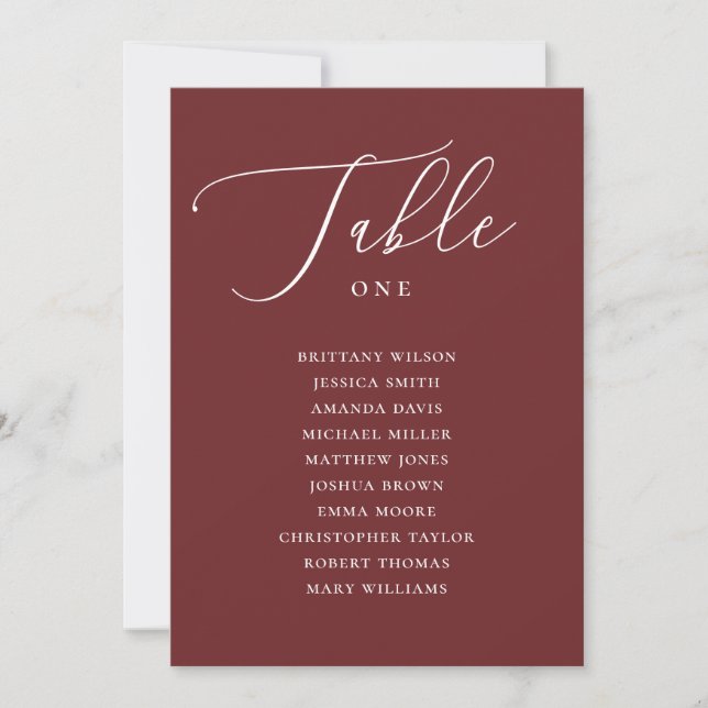 Invitation Plan de table de mariage du vignoble d'automne rou (Devant)