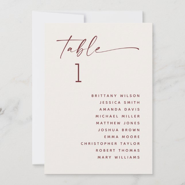 Invitation Plan de table de mariage en ivoire doux | Élégant  (Devant)
