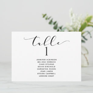 Invitation Plan de table de mariage horizontal élégant