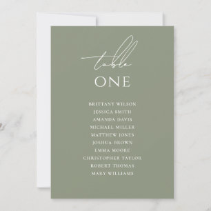 Invitation Plan de table de mariage minimaliste écriture manu