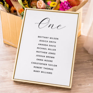 Invitation Plan de table de mariage minimaliste Élégant Mod