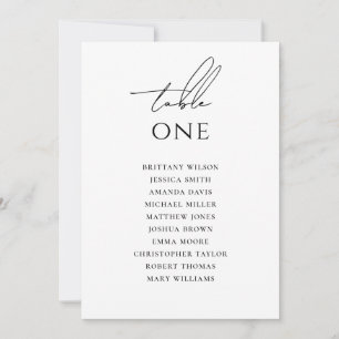 Invitation Plan de table de mariage minimaliste Simple élég