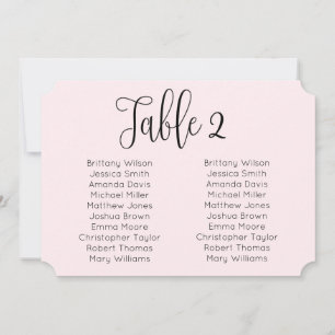 Invitation Plan de table de mariage paysage rose. Moderne ros
