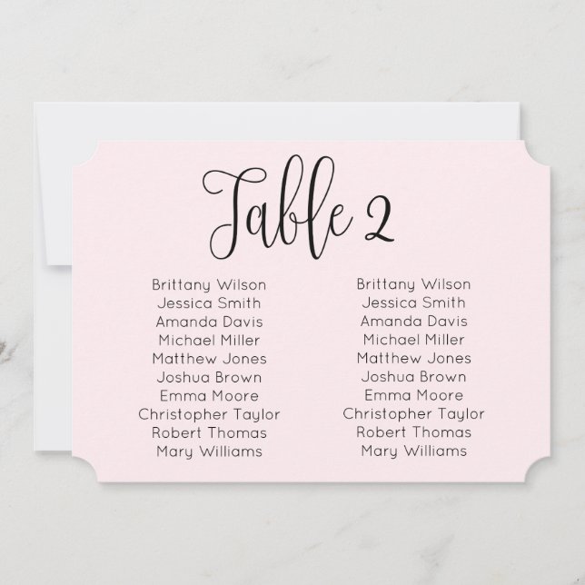 Invitation Plan de table de mariage paysage rose. Moderne ros (Devant)