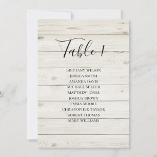 Invitation Plan de table de mariage rustique. Grange en bois 