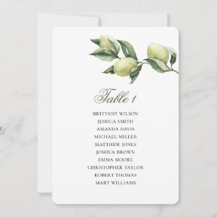 Invitation Plan de table en olivier. Plan de mariage italien.