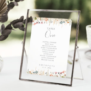 Invitation Plan de table fleuri idyllique numéro 1