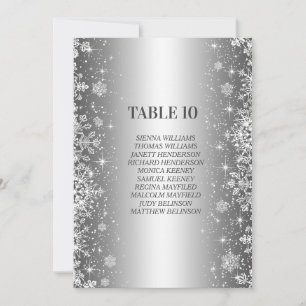 Invitation Plan de table numéro d'hiver Tableau