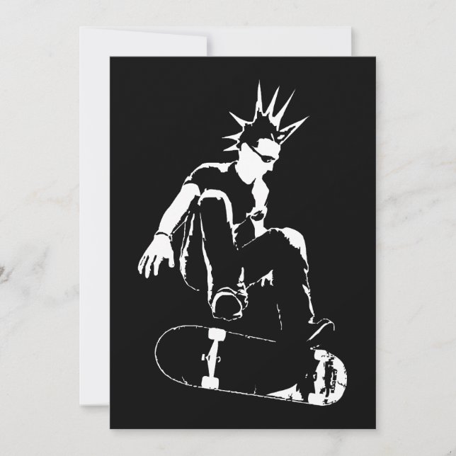 Invitation planche à roulettes (Devant)