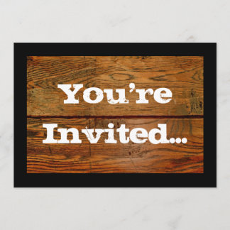 Invitation Planche en bois mazoutée Personnalisée Personnalis