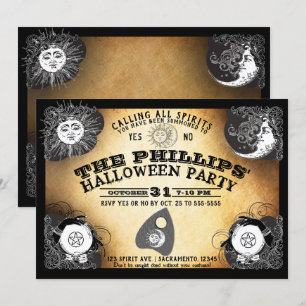 Invitation Planche Ouija Halloween Esprits Soirée Fantôme