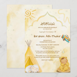 Invitation Plane & Mosquée Arch Islamique Aqeeqah 