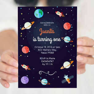 Invitation Planet Space Solar System Planet Anniversaire