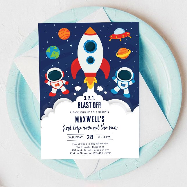 Invitation Planètes de l'espace extra-atmosphérique Garçon d' (Créateur téléchargé)