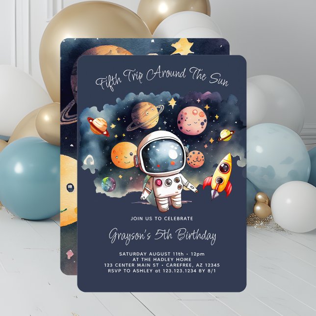 Invitation Planètes de l'espace extra-atmosphérique pour une  (Créateur téléchargé)
