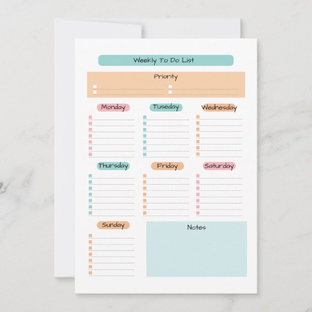 Invitation Planificateur Numérique Hebdomadaire Pour Téléchar (Devant)