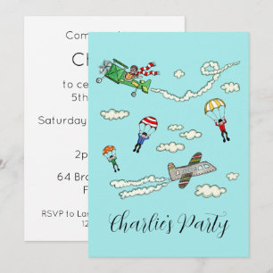 Invitation Plans et parachutes personnalisés