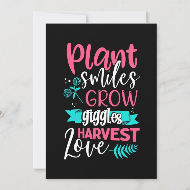 Invitation Plante Sourires Font Rire Amour (Devant)