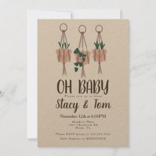 Invitation Planter suspendu en macramé pour plantes Baby Show