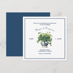Invitation Plantes avec mariage de vase artistique