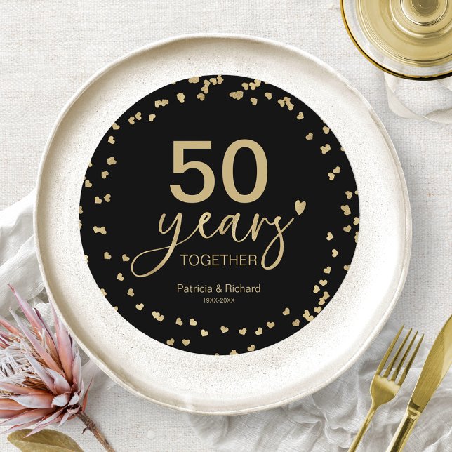 Invitation Plaque de chargeur d'anniversaire de mariage de 50 (Créateur téléchargé)