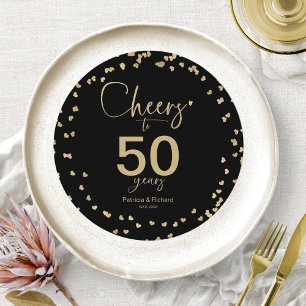 Invitation Plaque de chargeur d'anniversaire de mariage de 50