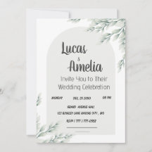 Invitation Plat Arch de verdure personnalisable