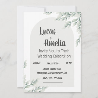 Invitation Plat Arch de verdure personnalisable