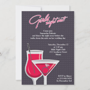 Invitation Plat Night Out Girls
