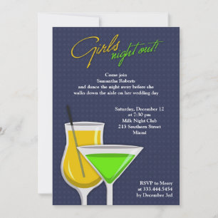 Invitation Plat Night Out Girls