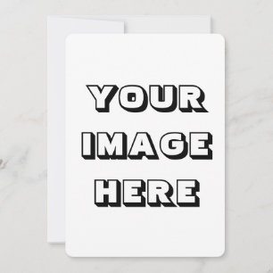 Invitation Plat, Taille : 5" x 7", Votre Image Ici