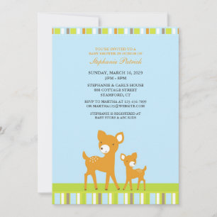 Invitation plate de baby shower mignon d'animaux