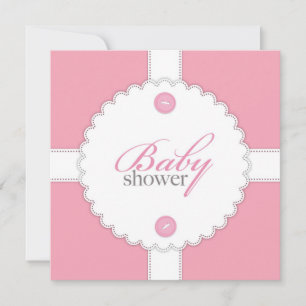 Invitation plate de fille de Dantel de baby shower