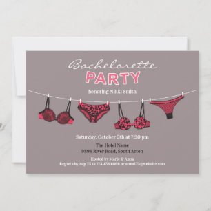 Invitation plate de lingerie de partie de