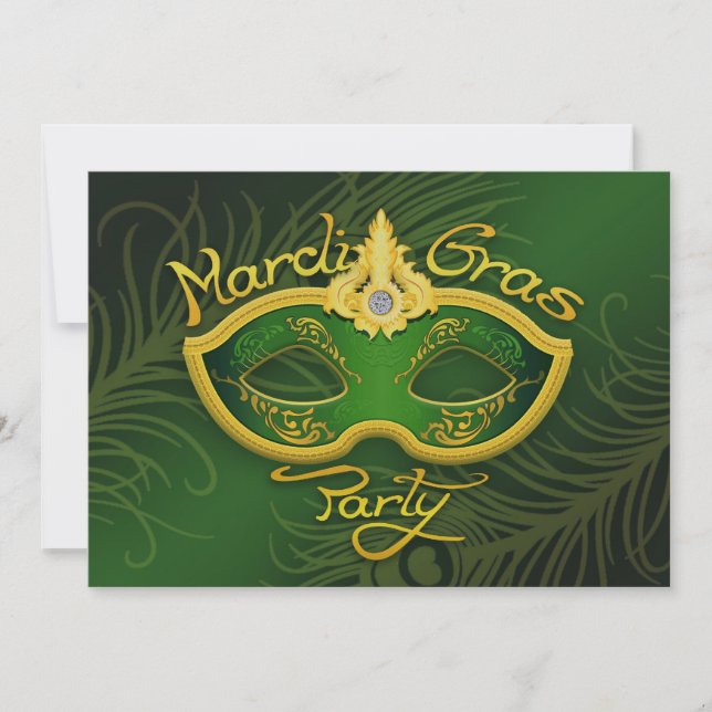Invitation plate de mardi gras (Devant)