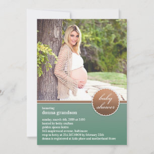 Invitation plate de photo de baby shower