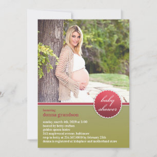 Invitation plate de photo de baby shower