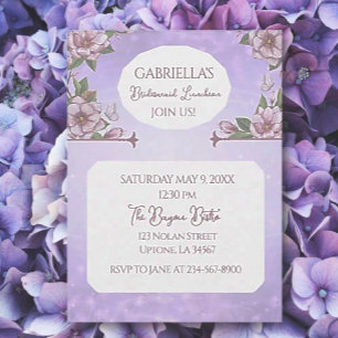 Invitation plate pour déjeuner de demoiselles d'ho